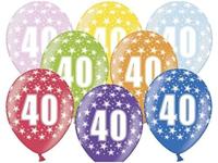 Verjaardag ballonnen 40 jaar Metallic Mix - thumbnail