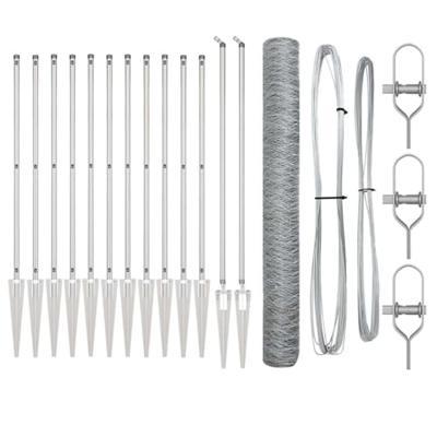 VidaXL Afrasteringspaal zilver 10 x 1,2 m (36 mm gaas) staal VidaXL Afrasteringspaal zilver 10 x 1,2 m (36 mm gaas) staal