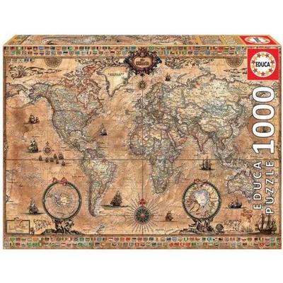 EDUCA -Puzzel - EDUCA PUZZEL 1000 MAPPEMONDE EDUCA -Puzzel - EDUCA PUZZEL 1000 MAPPEMONDE