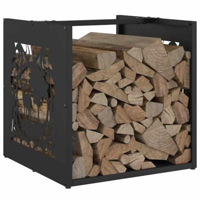 Brandhoutrek 40x40x40 cm koudgewalst staal zwart