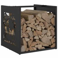 Brandhoutrek 40x40x40 cm koudgewalst staal zwart - thumbnail