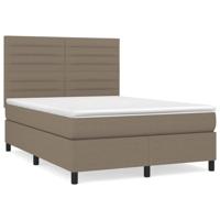 Boxspring met matras stof taupe 180x200 cm - thumbnail