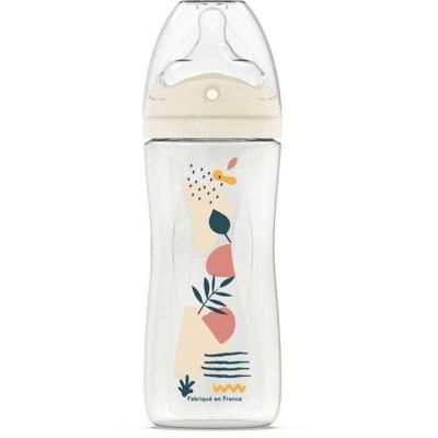 Antikoliek babyfles - DODIE - 330 ml - Biomimicry speen met meerdere perforaties - 6+ maanden - Flow 3 - Roze