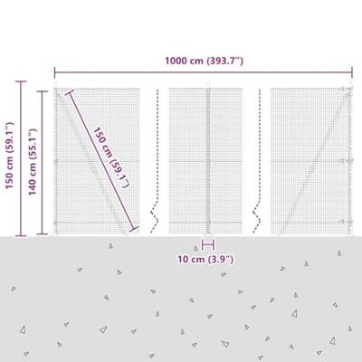 VidaXL Afrasteringspaal zilver 10 x 1,4 m (19 x 19 mm gaas) staal VidaXL Afrasteringspaal zilver 10 x 1,4 m (19 x 19 mm gaas) staal