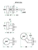 Wisselknop bol verkropt PL rvs mat - thumbnail