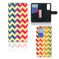 OPPO Find X3 Neo 5G | Telefoon Hoesje | Zigzag Multi Color - thumbnail