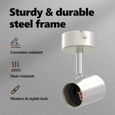 VidaXL Plafondspot met schijnwerpers nikkel 6,5 x 6 x 11,5 cm metaal