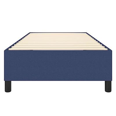 Bedframe zonder matras 90x200 cm stof blauw