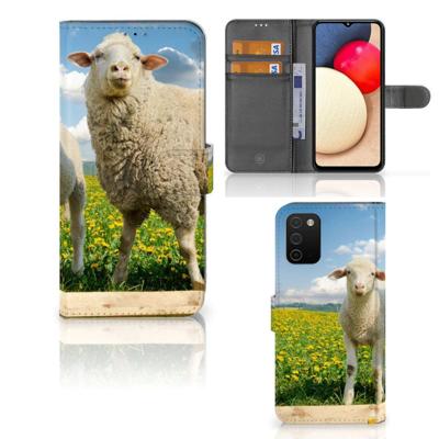 Samsung Galaxy A03s | Telefoonhoesje | Met pasjeshouder | Schaap en Lammetje