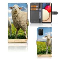 Samsung Galaxy A03s | Telefoonhoesje | Met pasjeshouder | Schaap en Lammetje - thumbnail
