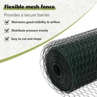 VidaXL Afrasteringspaal groen 10 x 1,6 m (36 mm gaas) staal en pvc - thumbnail