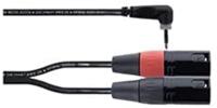 Cordial EY 1 WRMM XLR Y-adapter [1x Jackplug male 3,5 mm - 2x XLR-stekker 3-polig] 1 m Zwart - thumbnail