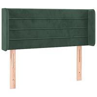 Hoofdbord LED 83x16x78/88 cm fluweel donkergroen - thumbnail