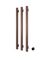 Hotbath &MORE set van 3 rails RASV135 SQUARE135 cm met separate schakelaar en inbouw element Geborsteld Koper PVD (RASV135-3BCP) - thumbnail