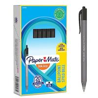 Balpen Paper Mate Inkjoy 100RT medium zwart | 20 stuks - thumbnail