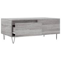 Salontafel 90x50x36,5 cm bewerkt hout grijs sonoma - thumbnail