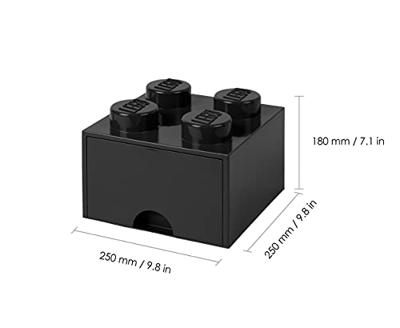 Room Copenhagen LEGO Brick Drawer 4 Zwart opbergdoos