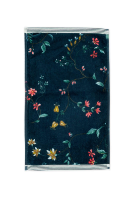 Pip Studio Pip Studio gastendoek Les Fleurs Dark Blue 30x50