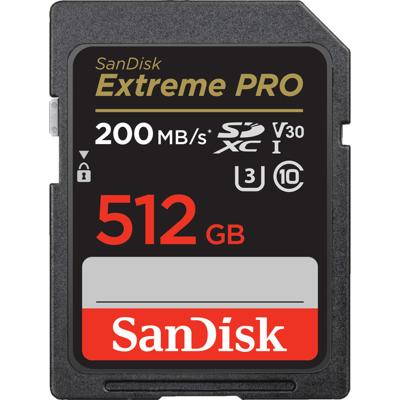 SanDisk Extreme PRO SDXC-kaart 512 GB Class 10 UHS-I Schokbestendig, Waterdicht