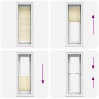 Pliss rolgordijn 40x150 cm stofbreedte 39,4 cm polyester crme - thumbnail