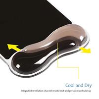 Kensington Duo Gel zwart / grijs muismat - thumbnail