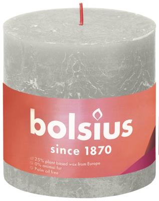 Bolsius kaars rustiek 10x10 cm sandy grey