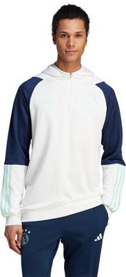Ajax Hooded Trainingspak Senior Wit 2023/2024 - Maat L - Kleur: WitBlauw | Soccerfanshop