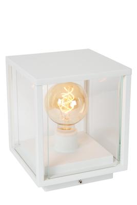 Lucide CLAIRE - Sokkellamp - 1xE27 - IP54 - Wit Lucide CLAIRE - Sokkellamp - 1xE27 - IP54 - Wit