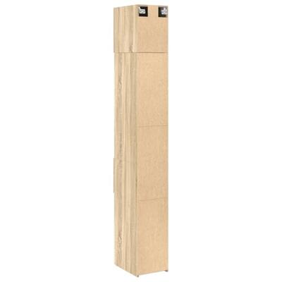 Opbergkast smal 30x42,5x225 cm bewerkt hout sonoma eikenkleurig