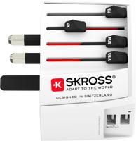 Skross SKR1302960 Muv Usb (2xa) Compacte 2-polige Wereldreisadapter Met 2 Geïntegreerde Usb-poorten - thumbnail