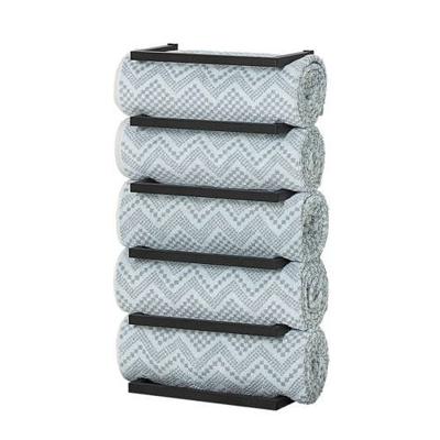 Sealskin Carre Handdoekrek Wand Stapel 48x24x12cm Mat Zwart 396330746