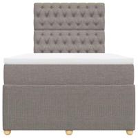 Boxspring met matras stof taupe 120x190 cm - thumbnail