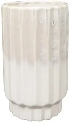 TS Collection bloempot faye keramiek 14x25cm off white TS Collection bloempot faye keramiek 14x25cm off white