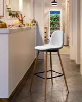 Kave Home Barkruk 'Nolite' (zithoogte 75cm), kleur lichtgrijs - thumbnail