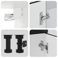 8-delige Keukenkastenset Kalmar bewerkt hout zwart - thumbnail