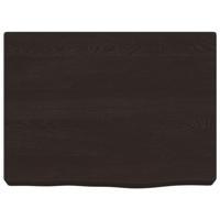 Wandschap 40x30x(2-4)cm behandeld massief eikenhout donkerbruin - thumbnail