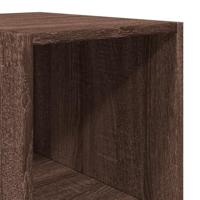 Hoge kast 30x41x185 cm bewerkt hout bruin eikenkleurig - thumbnail