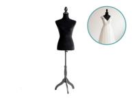 Lowander Dames Paspop - Etalagepop - Verstelbaar 134 tot 170 cm - Zwart - thumbnail