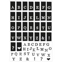 Sizzix • clear stamp set a5 with framelits die tab stamp alpha 70pcs - thumbnail