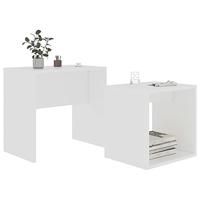 Salontafelset 48x30x45 cm spaanplaat wit - thumbnail