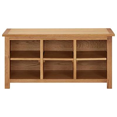 VidaXL Schoenenrek 90x37x45 cm massief eikenhout