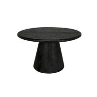 Tower Living Ronde Eettafel 'Asti' Mangohout, 130cm, kleur Zwart - thumbnail