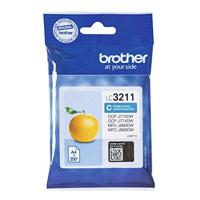 Brother inktcartridge, 200 pagina's, OEM LC-3211C, cyaan - thumbnail