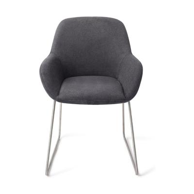 Jesper Home Eetkamerstoel 'Kushi' Slide Steel, kleur Black-Out