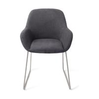 Jesper Home Eetkamerstoel 'Kushi' Slide Steel, kleur Black-Out - thumbnail