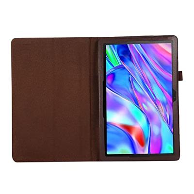 Lunso - Lenovo Tab M10 Plus Gen 3 (3e generatie) - Stand flip Bookcase hoes - Bruin