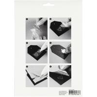 Vivi Gade Deco folie en transfer vel, bloemen, vel 15x15 cm, roze, zilver, 4 vel/ 1 doos - thumbnail