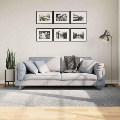 VidaXL Vloerkleed iza laagpolig scandinavisch 160x230 cm grijs
