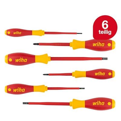 Wiha schroevendraaier SoftFinish electric sleufkop/ Phillips-schroevendraaierset, 6-delig 00833 - thumbnail