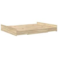 Opbergbedframe met lade Sonoma eiken 150 x 200 cm Bewerkt hout - thumbnail